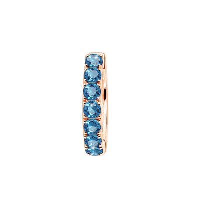 PRIMA Hoa Tai Vàng  9K Đá Sky Blue Topaz (1 Chiếc) - BST HUGGIE