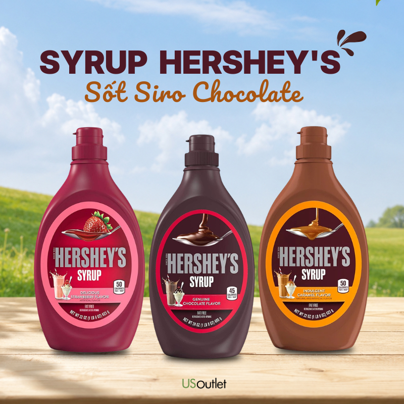 [DATE MỚI] Sốt Siro Socola Hershey's Syrup, Syrup Hershey Hương Chocolate Nguyên Liệu Làm Bánh