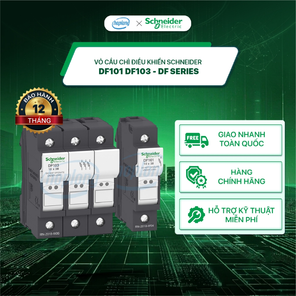 Vỏ cầu chì điều khiển DF101 DF103 Schneider - DF Series