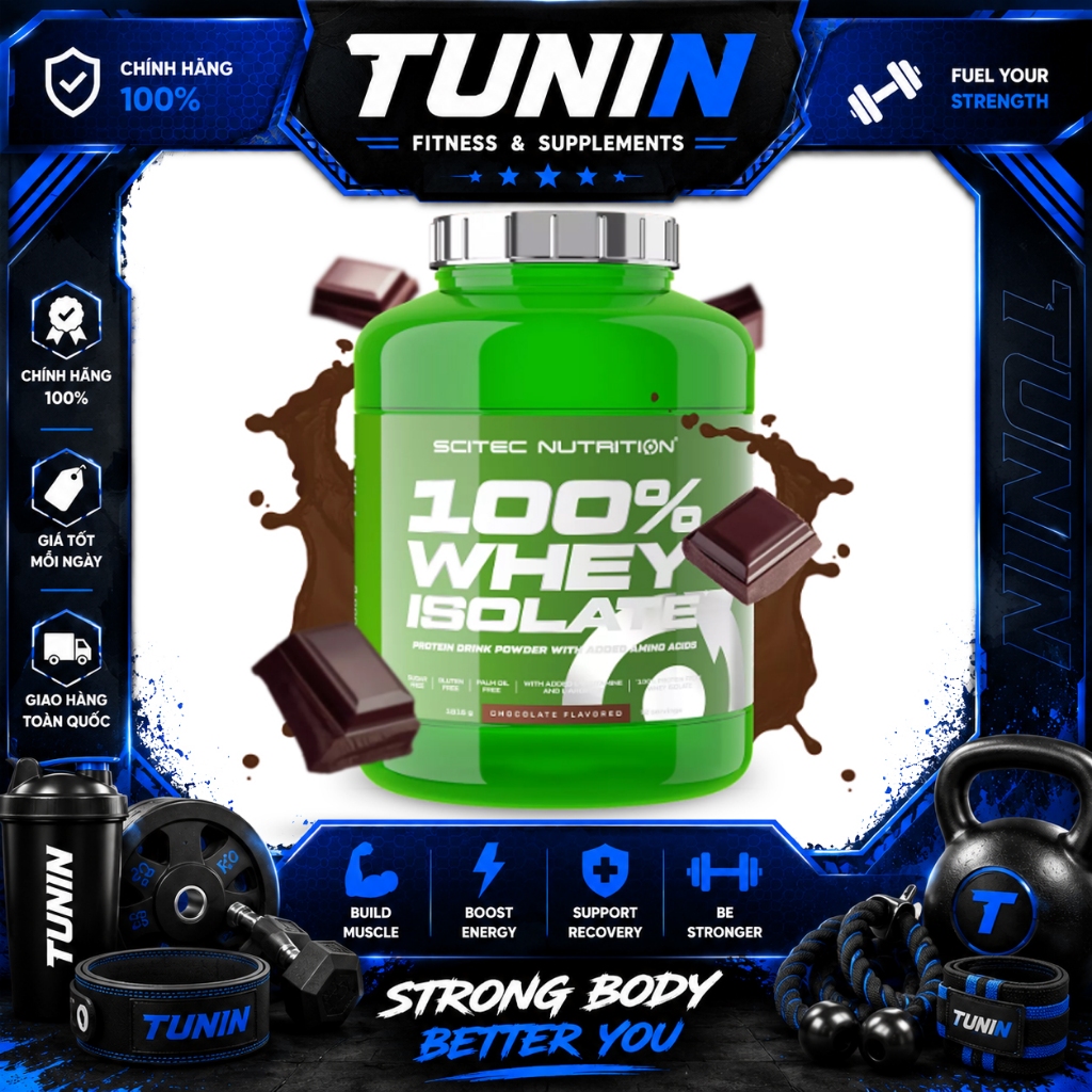 Scitec Nutrition Whey Protein Isolate – Whey Isolate Hấp Thu Nhanh, Bổ Sung Protein & Hỗ Trợ Phục Hồ