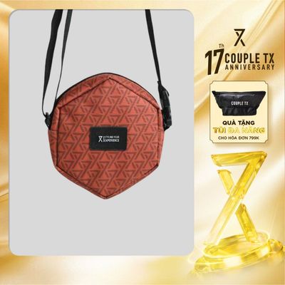[QUÀ TẶNG HÓA ĐƠN 799K] Túi Đeo Chéo Couple TX Lục Giác In Pattern X MBA 1033