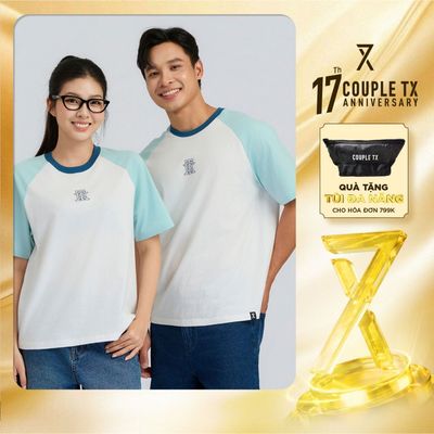 Áo Thun Gia Đình Couple TX Raglan SS26 Phối Màu Thun Cotton Mềm Mịn Form Rộng TS 513