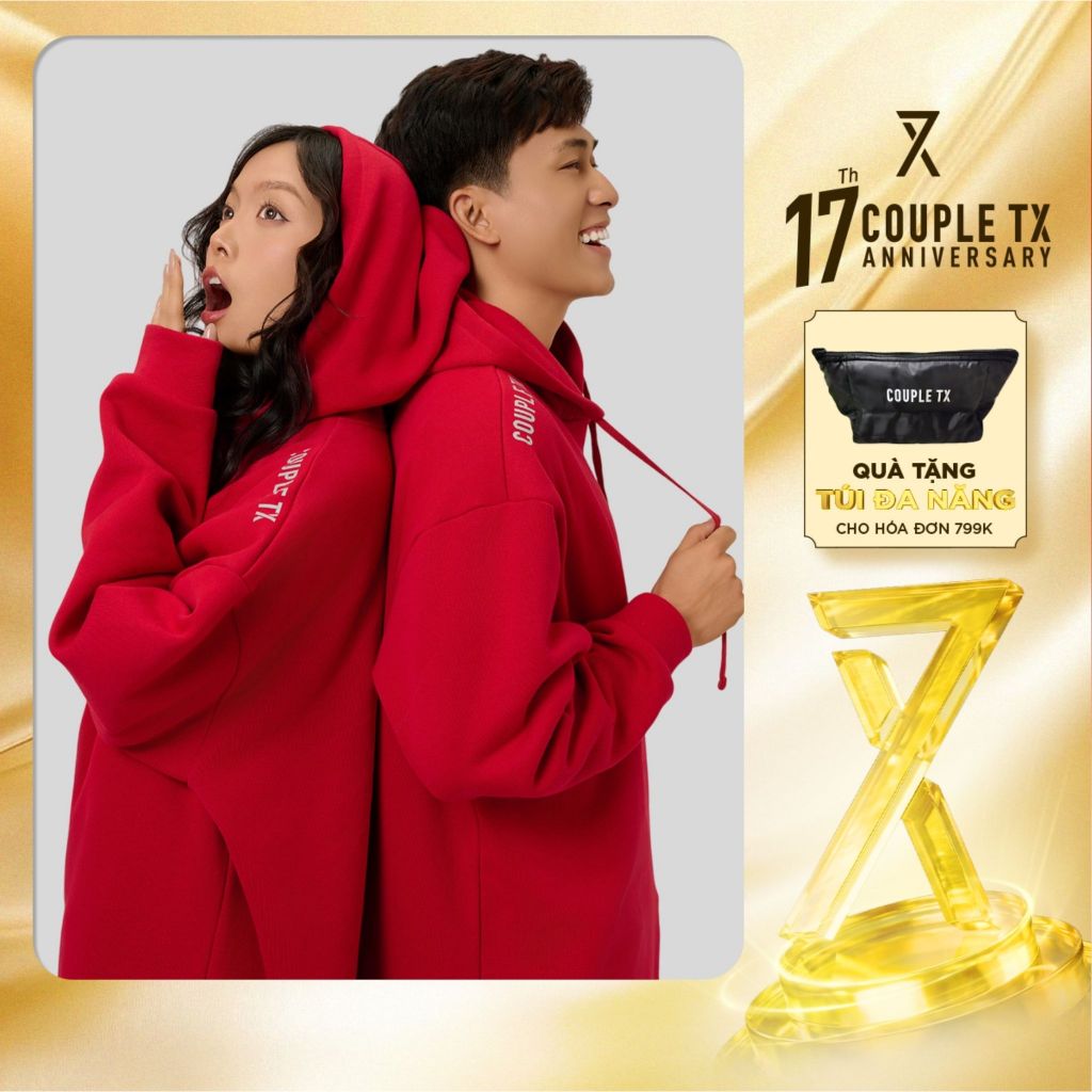 Áo Hoodie Nam Nữ Couple TX Oversize Twin Together MHO 1024