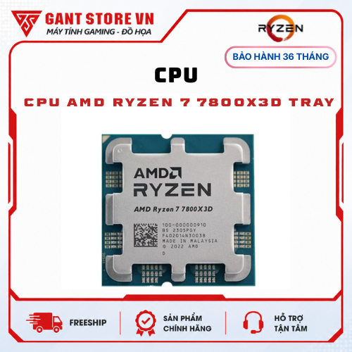 CPU AMD RYZEN 7 7800X3D TRAY VAT - Bảo hành 36 tháng