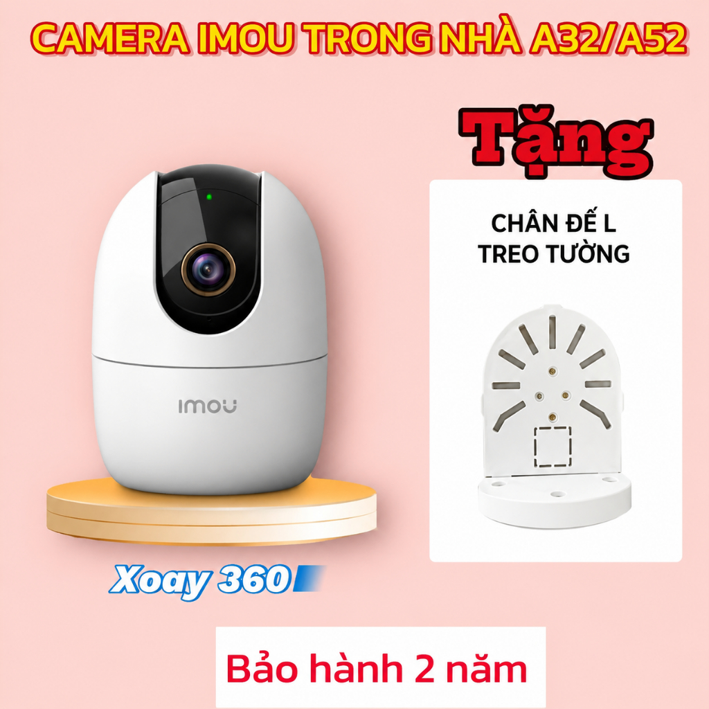 (TẶNG ĐẾ)Camera Imou Wifi Trong Nhà A32EP A32P PRO A52P A52P PRO Công Nghệ Vượt Trội,Xoay 360