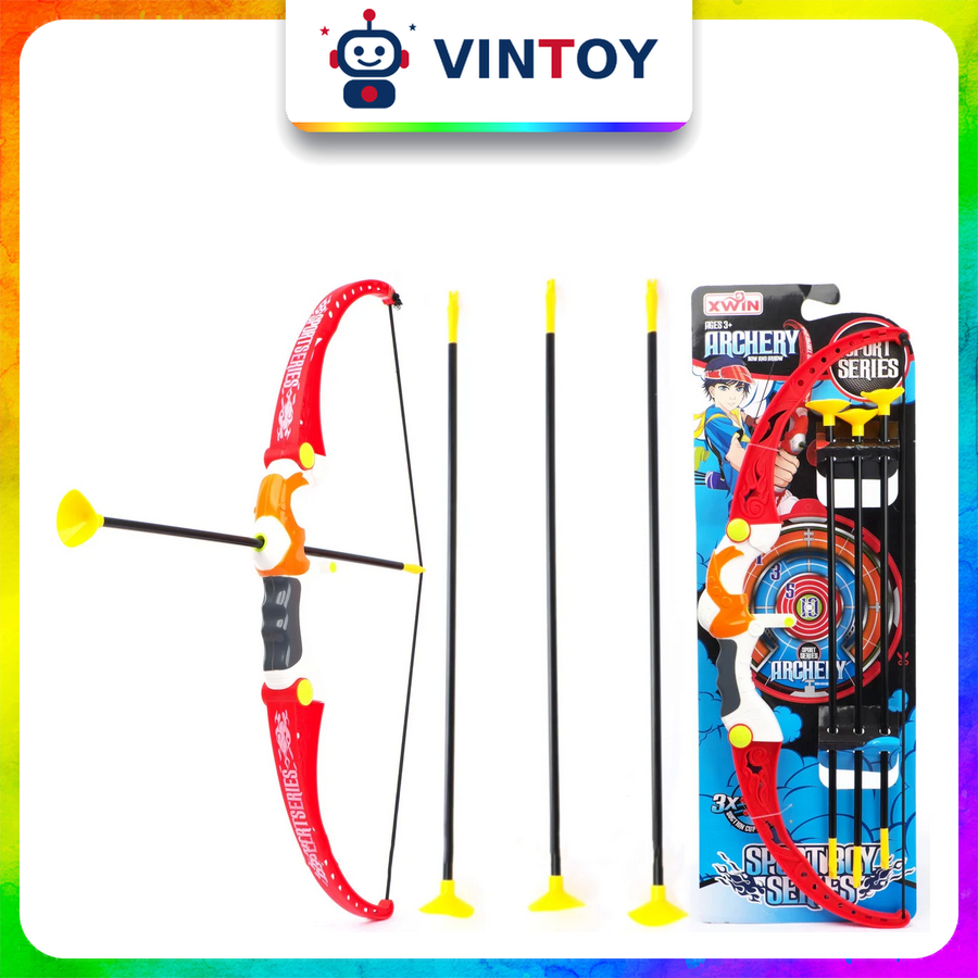 Đồ Chơi Bắn Cung Nhựa Hít Tường Archery Đồ Chơi Bé Trai An Toàn Mũi Tên Hút Dính Thể Thao Xả Stress