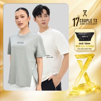 Áo Thun Nam Nữ Couple TX Vải Sợi Xơ Lá Dứa Kháng Mùi Tự Nhiên Form Relax TS 476