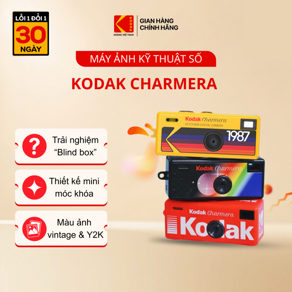 Máy Ảnh Kỹ Thuật Số Kodak Charmera Dạng Móc Khóa Keychain Digital Camera