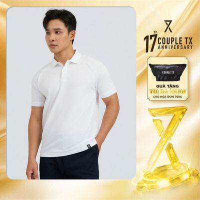 Áo Polo Nam Couple TX Thun CottonTay Raglan SS26 Có Cổ Thanh Lịch Form Regular MPO 1090