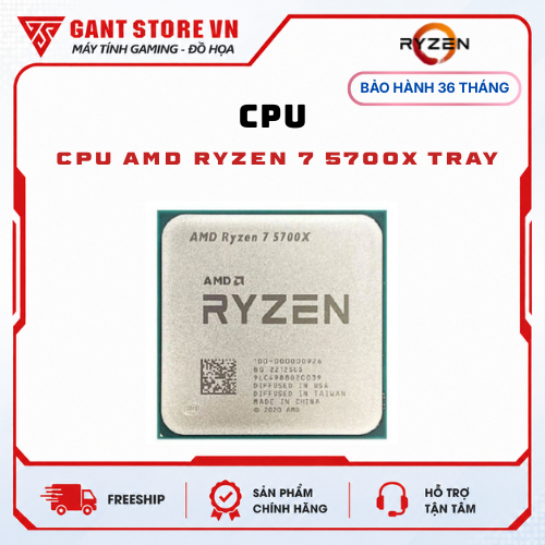 CPU AMD RYZEN 7 5700X TRAY VAT - Bảo hành 36 tháng