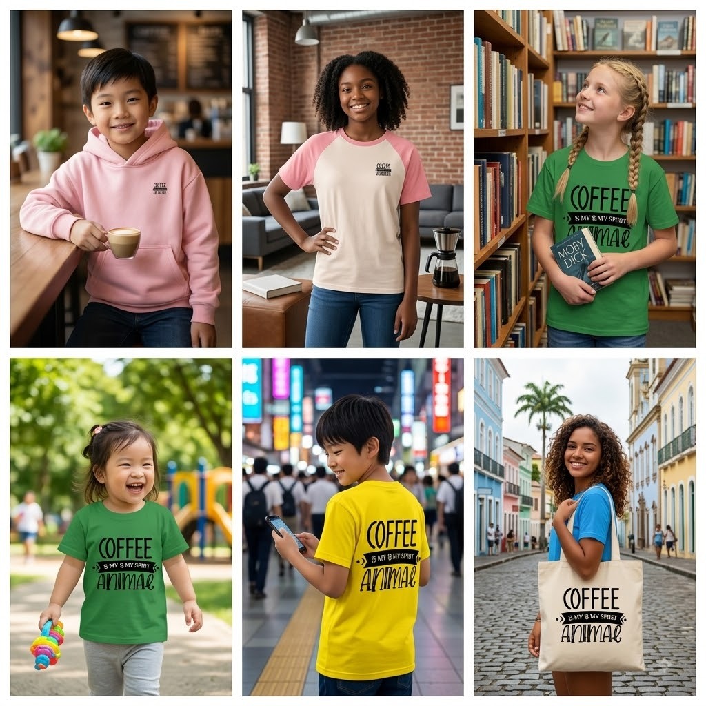 Áo Thun Unisex In 2 Mặt Coffee Is My Spirit Animal - ĐỘC ĐẸP CHẤT - Áo Phông Cotton Nam Nữ