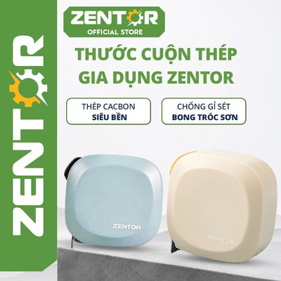 Thước Cuộn Thép Zentor Cao Cấp Siêu Bền 3M 5M Đo Đạc Chính Xác Thước Dây Thép Không Gỉ