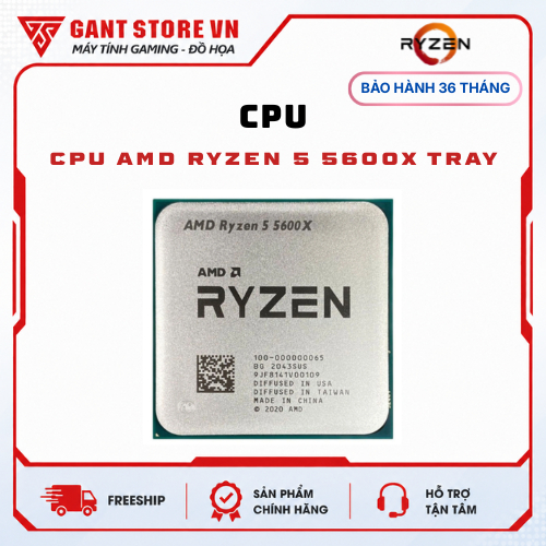CPU AMD RYZEN 5 5600X TRAY VAT - Bảo hành 36 tháng