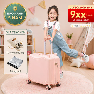 Vali Cho Bé Tích Hợp Ghế Ngồi Xe Đẩy Idobi, Vali Trẻ Em Kéo Tay Chống Xước Bảo Hành 5 Năm