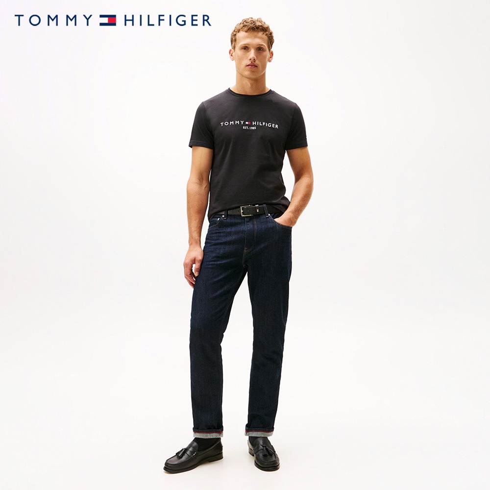 TOMMY HILFIGER - Áo Thun Nam Tay Ngắn Im Core Tommy Logo Tee MW0MW16171BAS