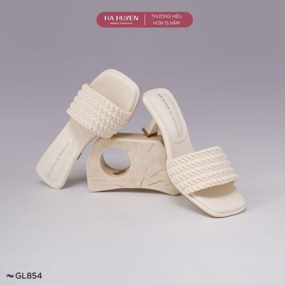 Guốc lê nữ 6cm HÀ HUYỀN quai ngang gót nhọn 6 phân - GL854