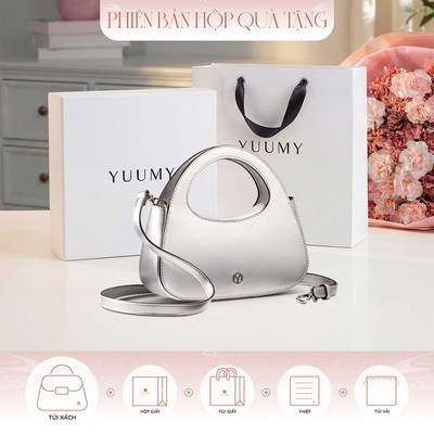 Bộ hộp quà YUUMY (Túi đeo chéo nữ YUUMY YN285 + Hộp quà YHQ3T + Túi giấy YTG3T + Túi rút BVR3838 + Thiệp cảm ơn YBT1)