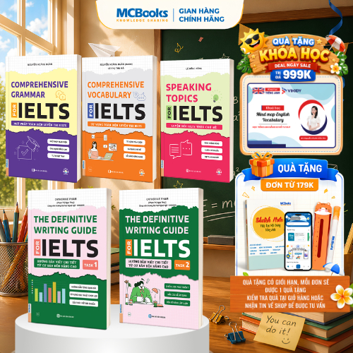 Sách - Ôn luyện IELTS - Comprehensive Grammar IELTS, Speaking Topics IELTS và The Definitive Writing