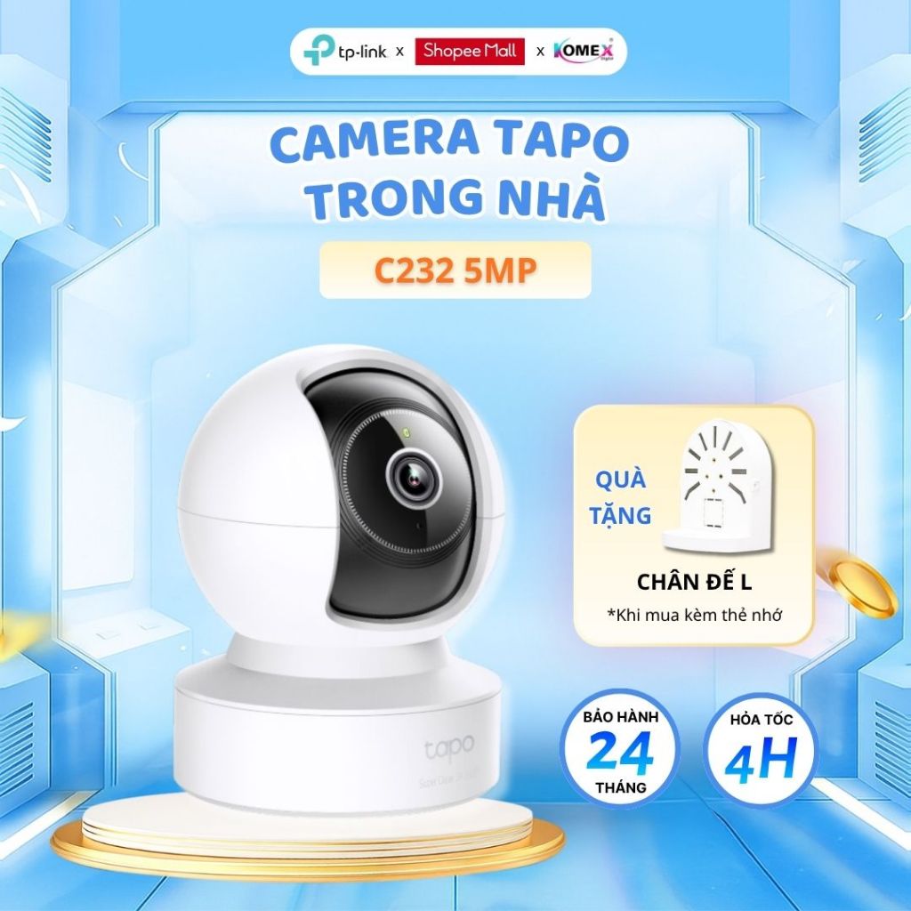 (3K Siêu Nét) Camera Wifi TP-Link Tapo C230 / C232 Xoay 360 Độ Theo Chuyển Động Tích Hợp AI Thông Mi