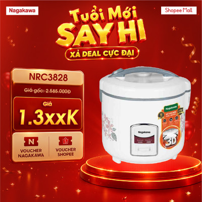 [Võ Hà Linh x Nagakawa] Nồi cơm điện 1.5L Nagakawa NRC3828