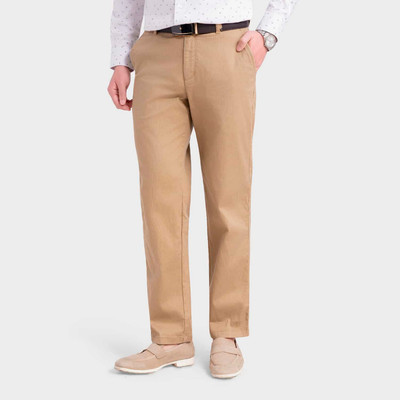 Quần khaki nam Insidemen dáng suông vải cotton spandex co giãn Classic IKK006M0H0