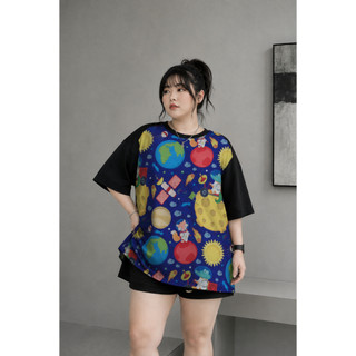Áo Thun 3D Hoạt Hình Bigsize 50-100kg – Form Rộng Unisex, In Hình Dễ Thương [phi hành gia cáo] KY105