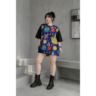 Áo Thun 3D Hoạt Hình Bigsize 50-100kg – Form Rộng Unisex, In Hình Dễ Thương [phi hành gia cáo] KY105