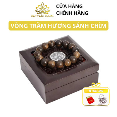 Vòng Tay Trầm Hương Hạt Tròn Đơn Sánh Chìm Tự Nhiên - Mộc Trầm Hương MTH