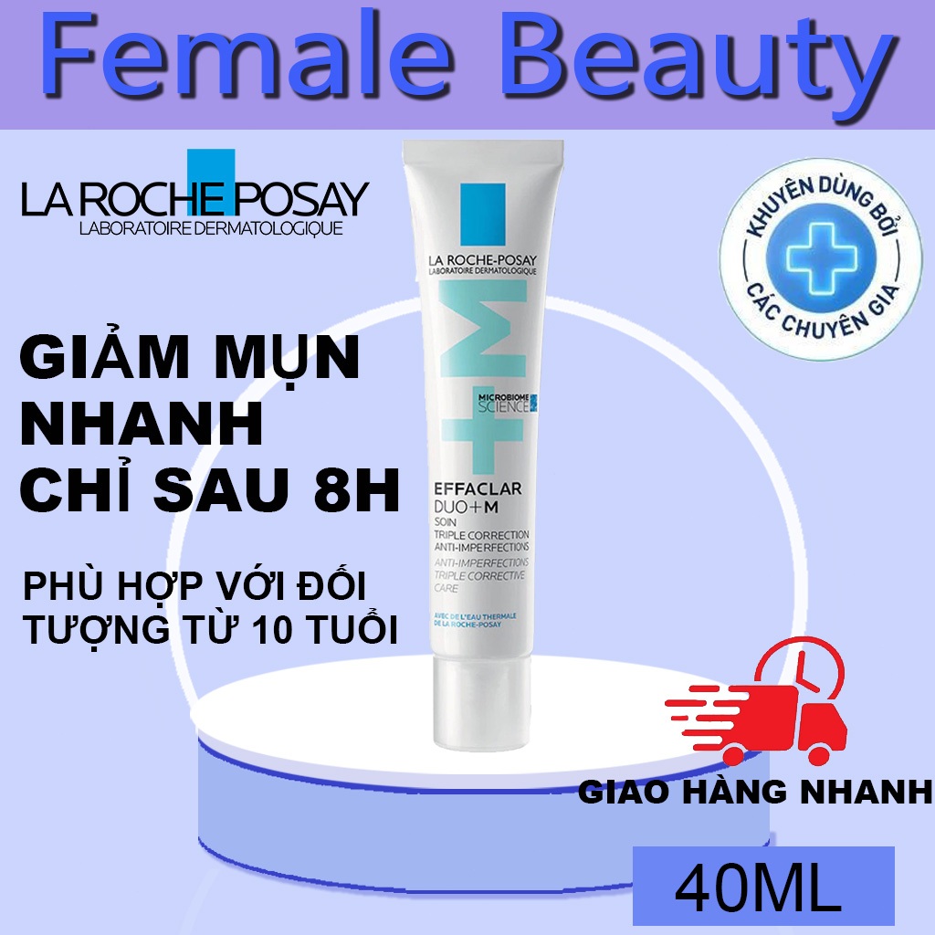 Kem dưỡng giảm mụn nhanh 8 giờ La Roche-Posay Effaclar Duo+ M 40ml