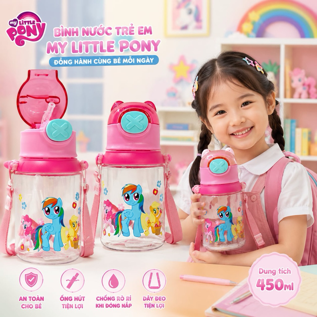 Bình nước nhựa Pony an toàn cho bé cao cấp | BBKids