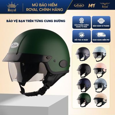 Mũ Bảo Hiểm Nửa Đầu Asia MT139 Có Kính Âm, Đạt Chuẩn An Toàn, Nam Nữ Xe Máy Chính Hãng Nhà Sản Xuất