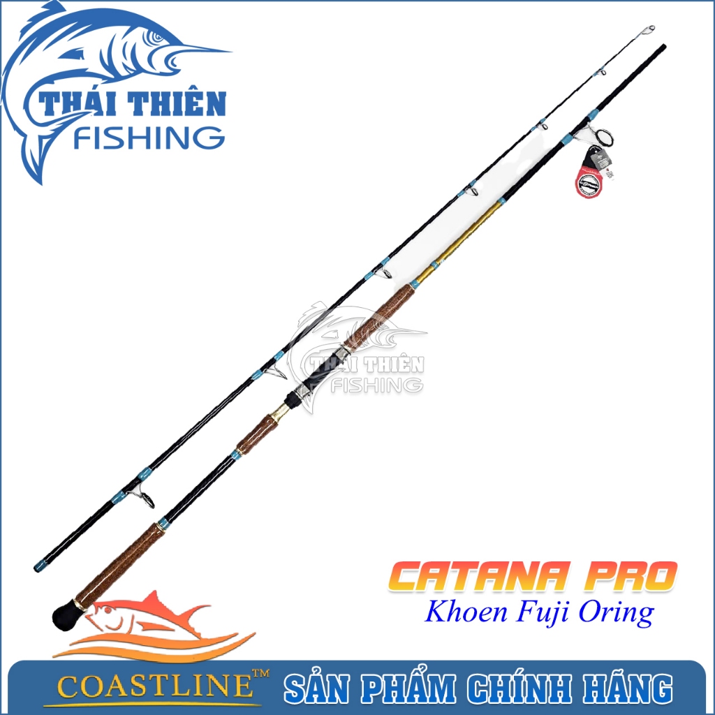 Cần Câu Cá Coastline Catana Pro Khoen Fuji Máy Đứng Chính Hãng Cao Cấp 2 khúc