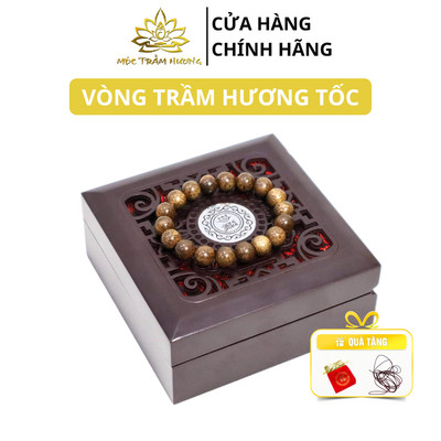 Vòng Tay Trầm Hương Tròn Đơn Hạt 8/10/12/14/16/18 mm Trầm Tốc Việt - Mộc Trầm Hương MTH
