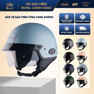 Mũ Bảo Hiểm Nửa Đầu Asia MT139 Có Kính Âm, Đạt Chuẩn An Toàn, Nam Nữ Xe Máy Chính Hãng Nhà Sản Xuất