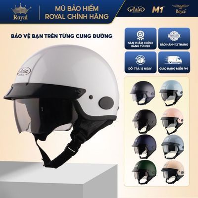 Mũ Bảo Hiểm Nửa Đầu Asia MT139 Có Kính Âm, Đạt Chuẩn An Toàn, Nam Nữ Xe Máy Chính Hãng Nhà Sản Xuất