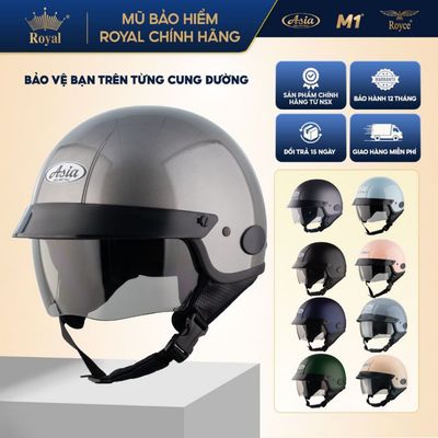 Mũ Bảo Hiểm Nửa Đầu Asia MT139 Có Kính Âm Che Mắt, Đạt Chuẩn An Toàn, Nam Nữ Xe Máy Chính Hãng NSX
