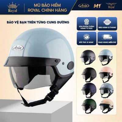 Mũ Bảo Hiểm Nửa Đầu Asia MT139 Có Kính Âm, Đạt Chuẩn An Toàn, Nam Nữ Xe Máy Chính Hãng Nhà Sản Xuất