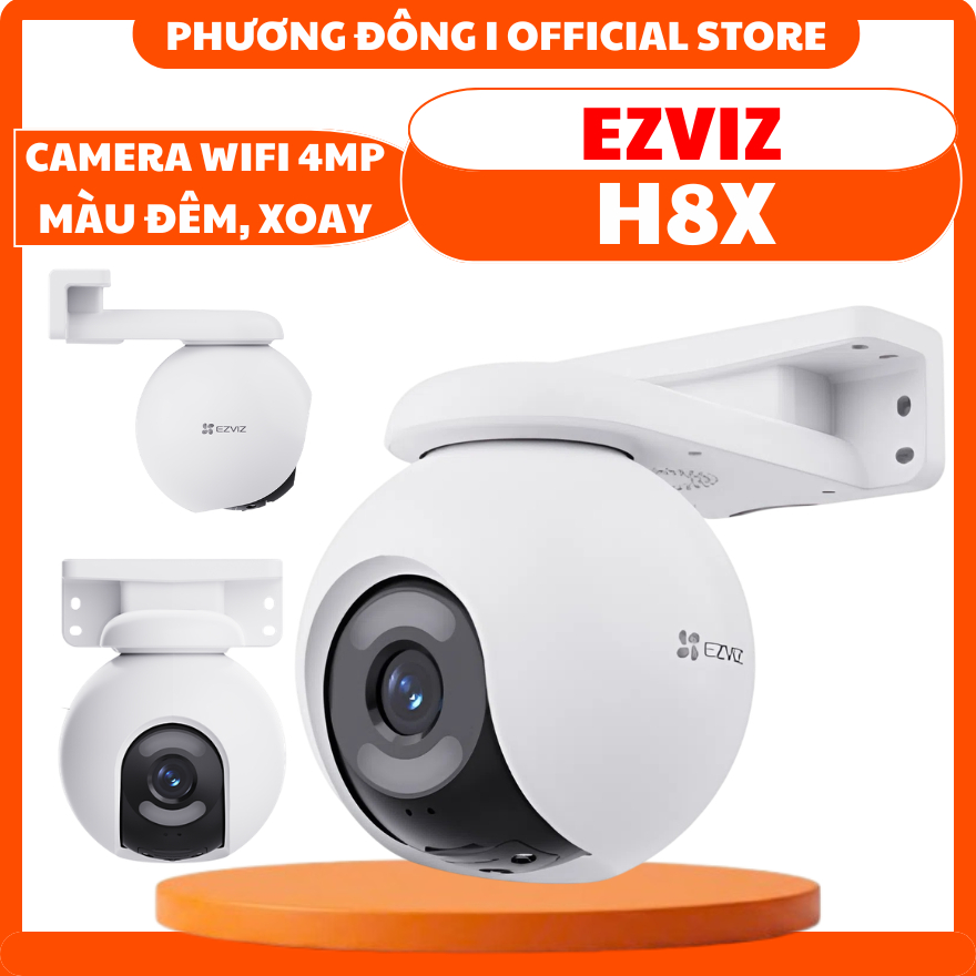 CAMERA WIFI NGOÀI TRỜI EZVIZ H8X 4MP COLOR 2K - XOAY 360 ĐỘ, ĐÀM THOẠI 2 CHIỀU, PHÁT HIỆN NGƯỜI, PHƯ