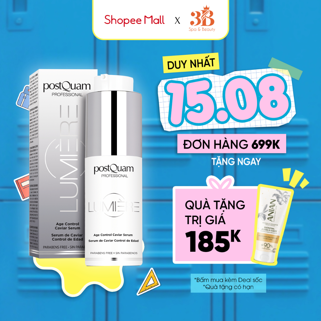 Tinh Chất Dưỡng Serum Cấp Ẩm Và Làm Sáng Da POSTQUAM Lumiere Age Control Caviar Serum  30ml Q28