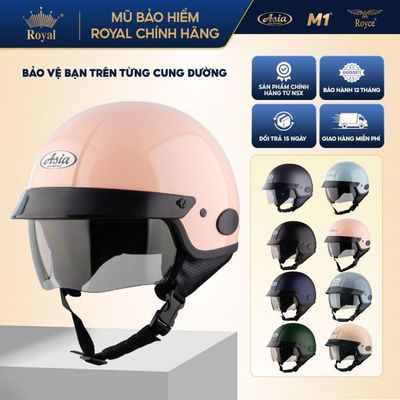 Mũ Bảo Hiểm Nửa Đầu Asia MT139 Kính Âm UV, Đạt Chuẩn An Toàn, Nam Nữ Xe Máy Chính Hãng Nhà Sản Xuất