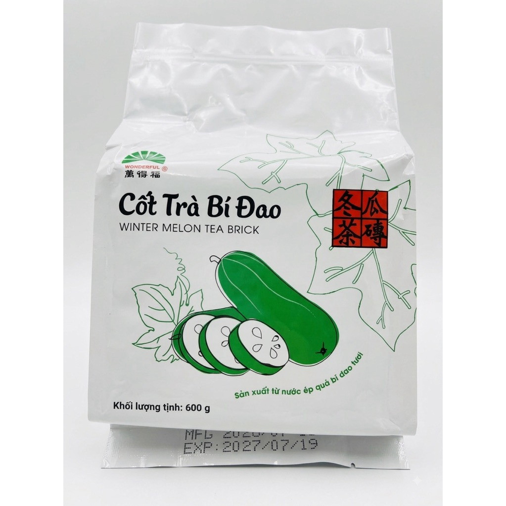 CỐT TRÀ BÍ ĐAO WONDERFUL – WINTER MELON TEA BRICK 600G