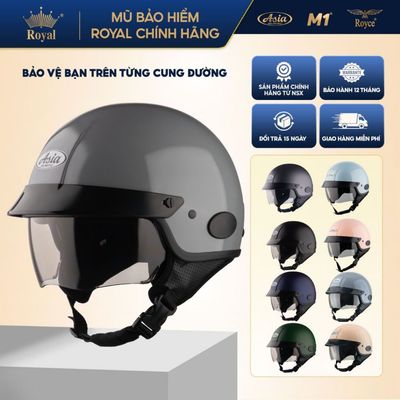 Mũ Bảo Hiểm 1/2 Xe Máy Asia MT139 Có Kính Âm, Đạt Chuẩn An Toàn, Nam Nữ, Chính Hãng Nhà Sản Xuất