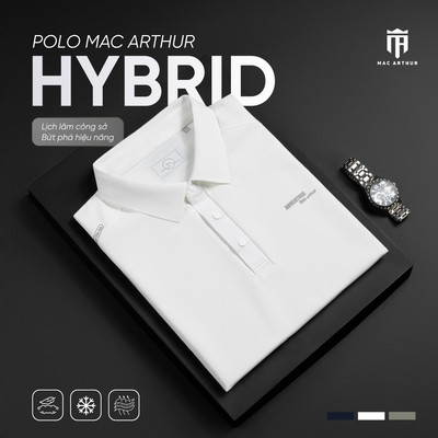 [Deal mở bán] Áo Polo MAC ARTHUR Form Khỏe Khoắn, Kết Hợp Đa Cấu Trúc Vải, Thoáng Mát, Phong Cách Thể Thao SP1