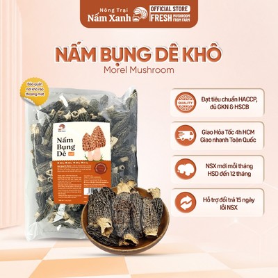 1kg Nấm Bụng Dê (Nấm Morel) Khô Thượng Hạng - Nông Trại Nấm Xanh