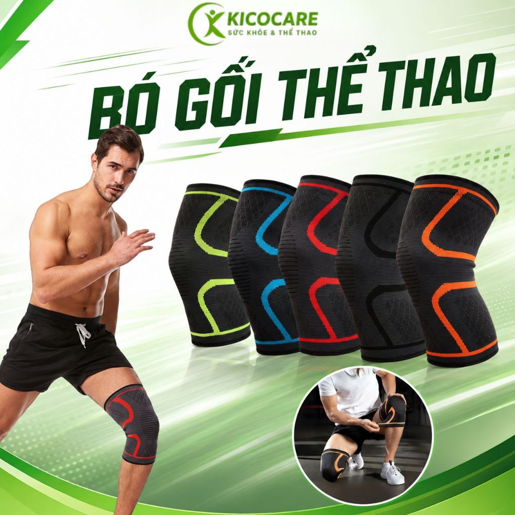 Bó gối thể thao EFFORT SPORT co dãn dày dặn băng ống bảo vệ đầu gối tập luyện thể thao - DAGOI07