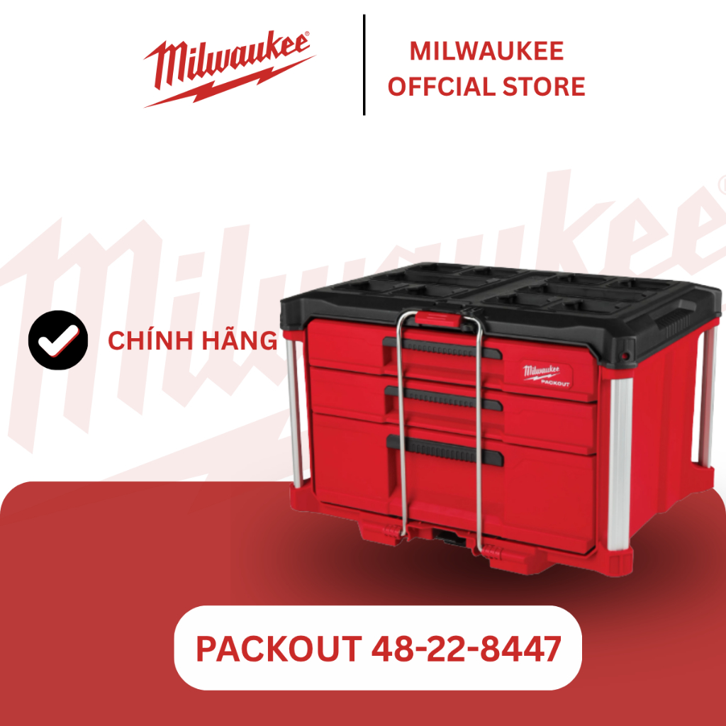 PACKOUT™ Multi-Depth 3-Drawer Tool Box – Milwaukee 48-22-8447