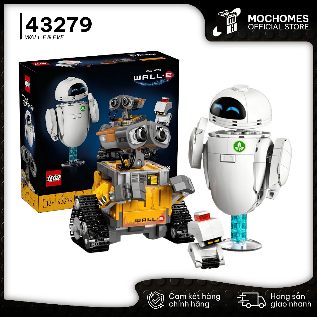 Đồ chơi lắp ghép mô hình WALL E và EVE LEGO 43279