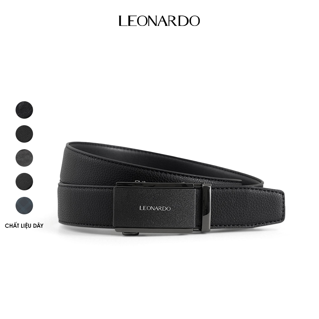 Thắt Lưng Da Nam Quickfit Sean Leonardo Khóa Tự Động Không Đục Lỗ Da Microfiber Cao Cấp