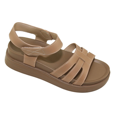 Sandal đế bằng nữ Bita's SHANAH.11 (Beige + Đen + Kem)