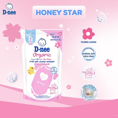 [GIFT] Nước giặt D-nee cho trẻ sơ sinh, mềm dịu, thơm nhẹ, không hư hại quần áo - Túi 530ml - 4 Hương thơm